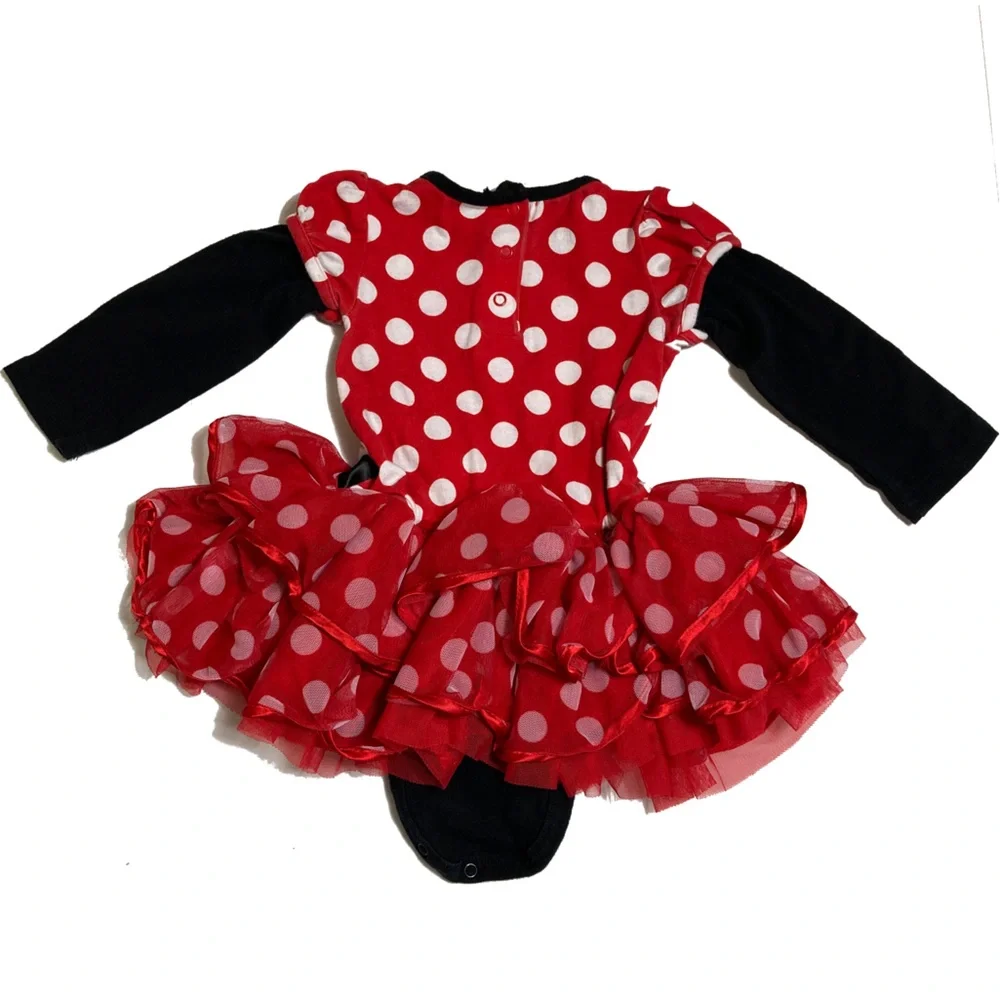 Minnie Disney Red Polka Dot One Piece Dress 12M/1Y